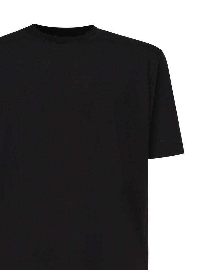 ZEGNA T-shirts and Polos Black Cotton Silk
