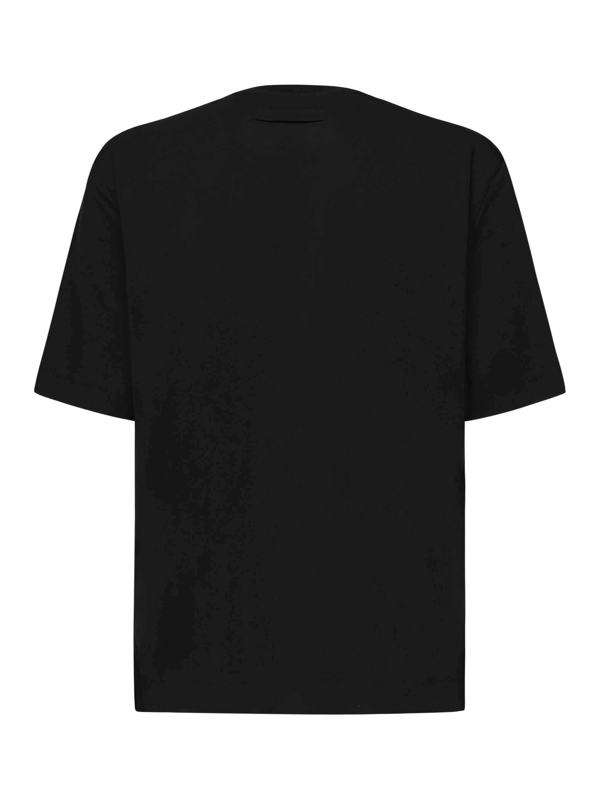 ZEGNA T-shirts and Polos Black Cotton Silk