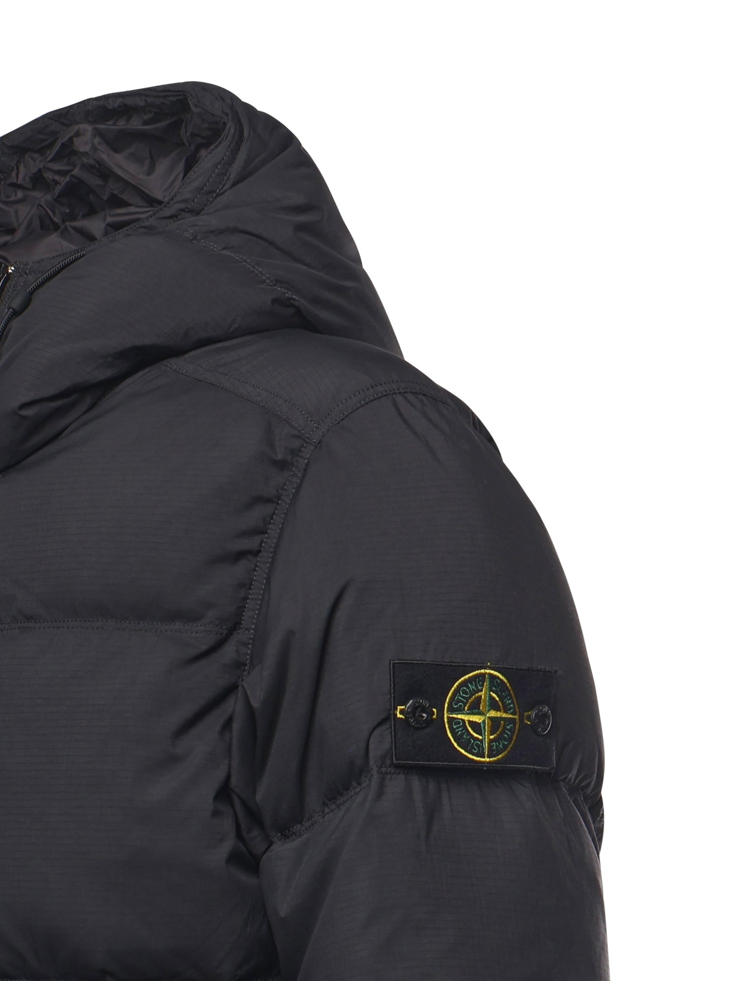Stone Island Coats Black Polyamide