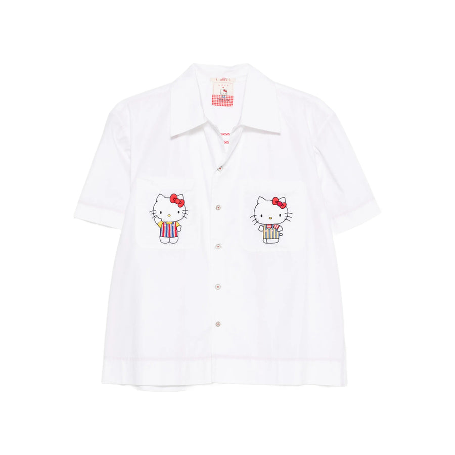 White Cotton Shirt With Embroidered Detailing Cotton: 100