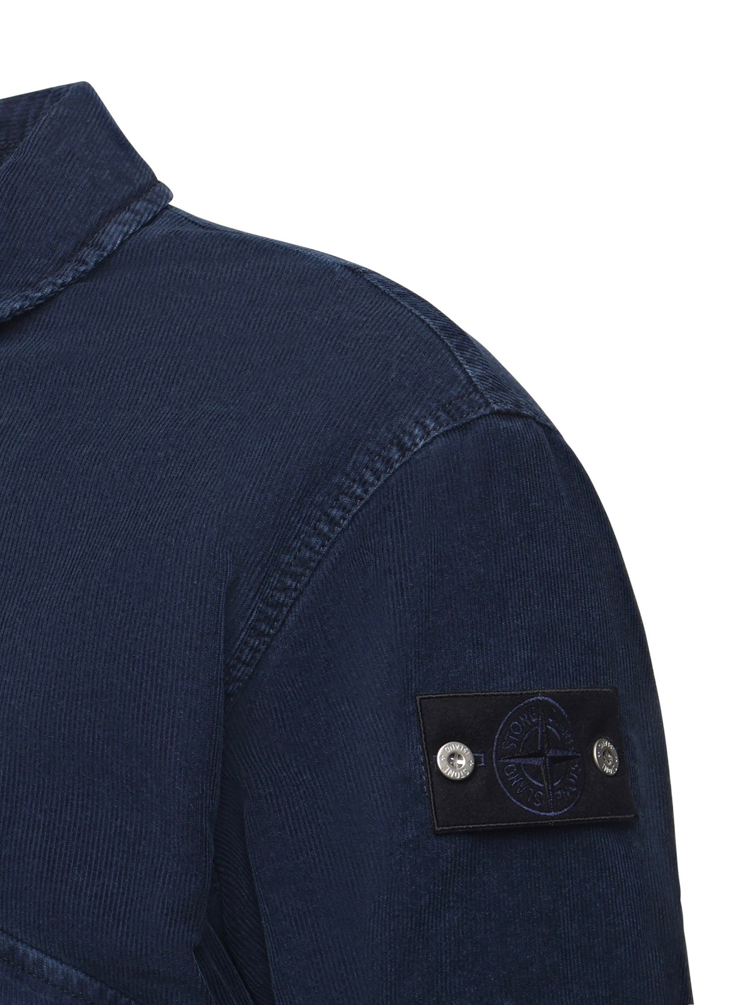 Stone Island Coats Blue Cotton Polyester