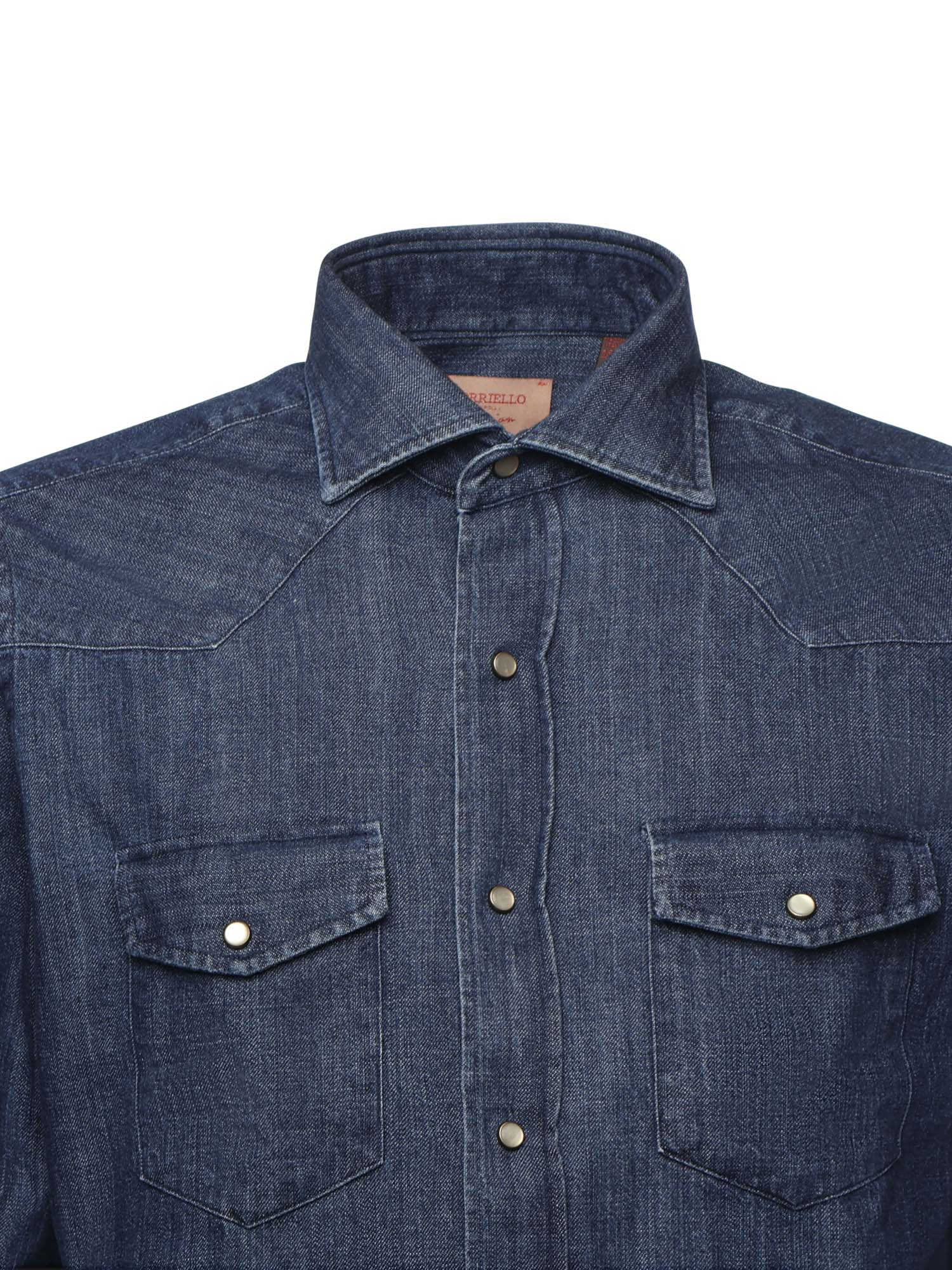 BORRIELLO NAPOLI Shirts Blue Cotton