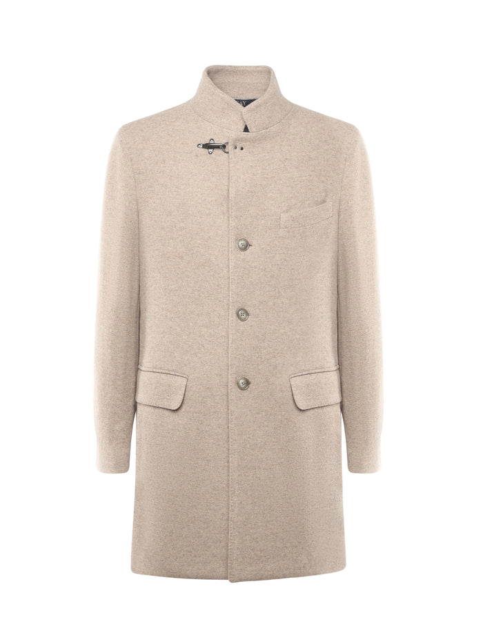 Fay Coats Beige Wool