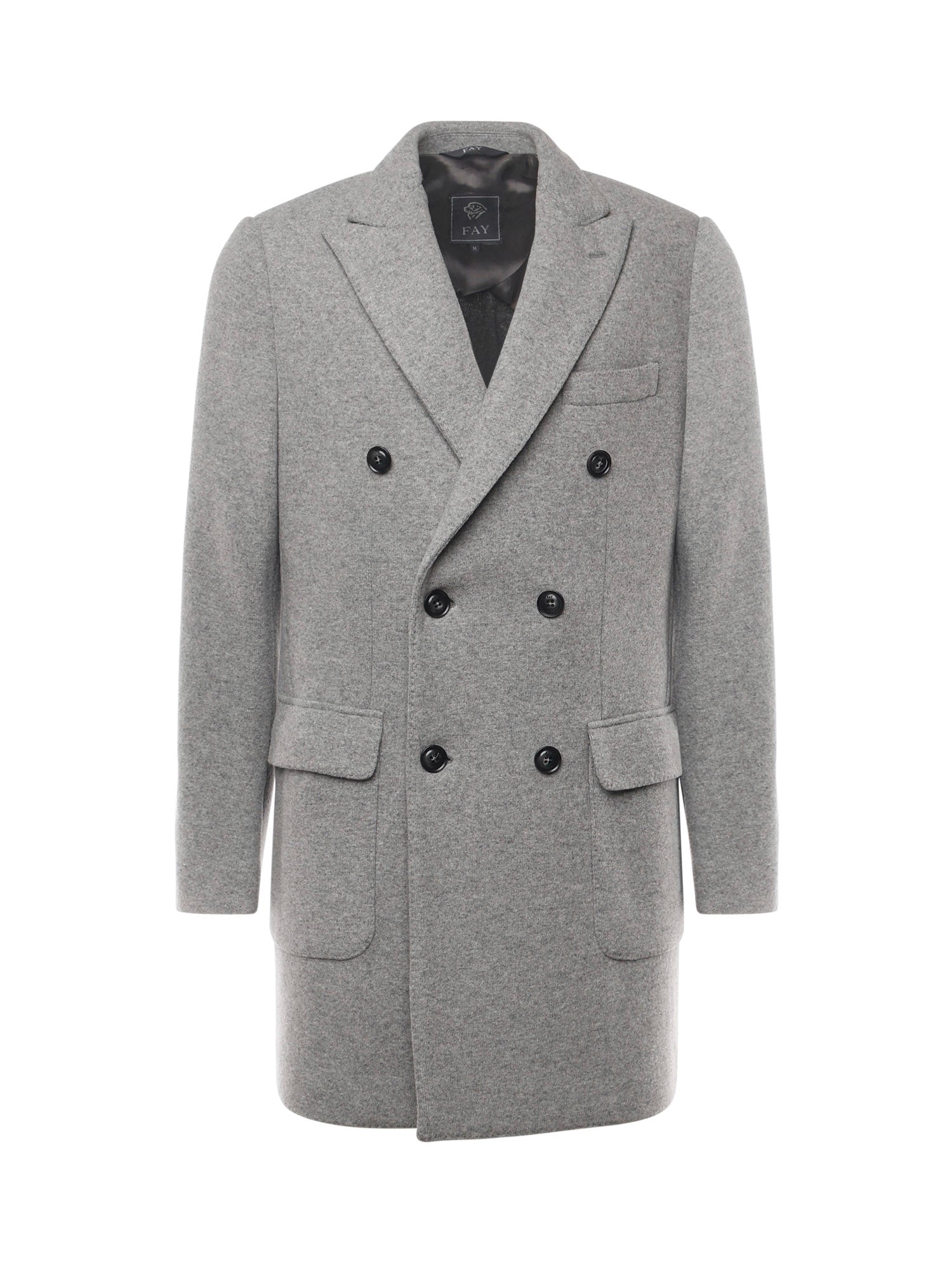 Fay Coats Grey Wool