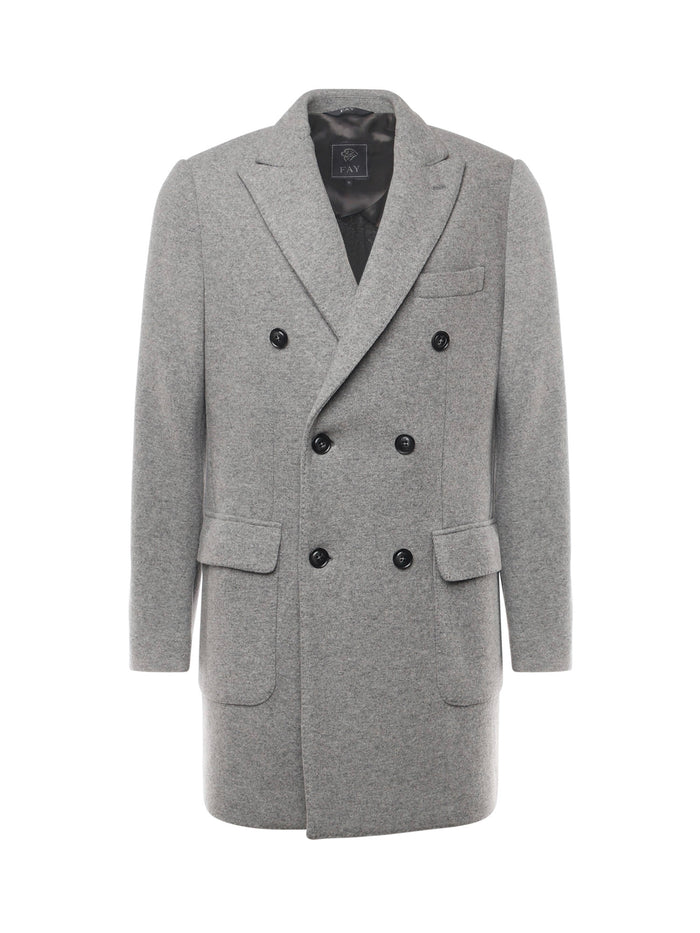 Fay Coats Grey Wool