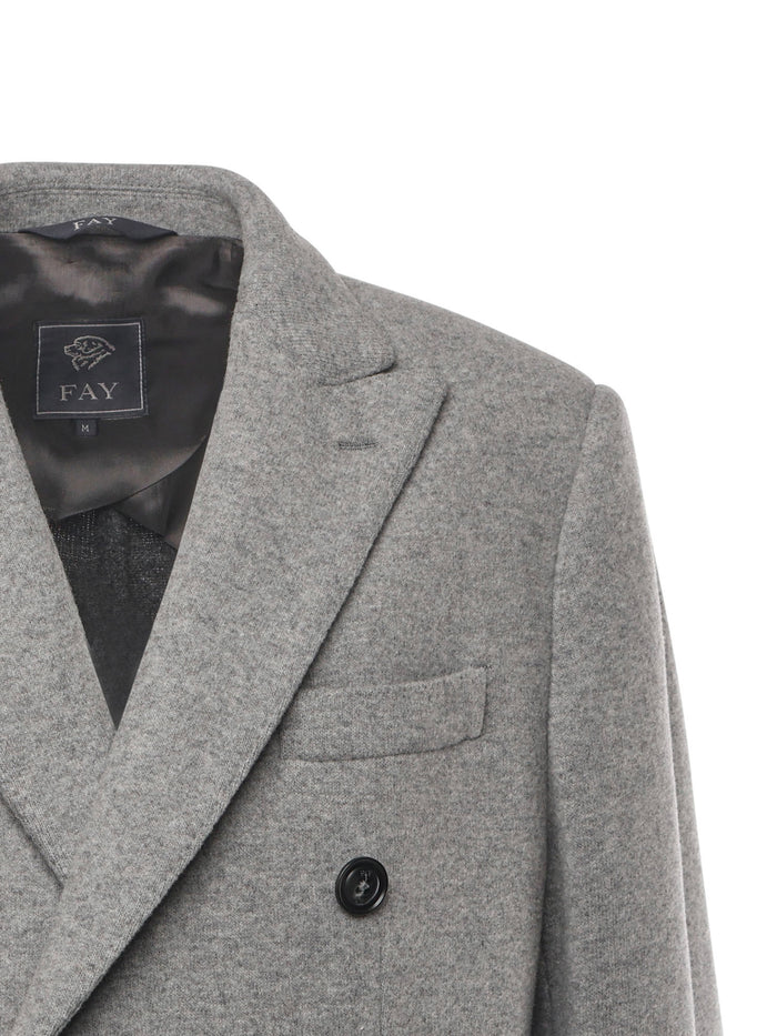 Fay Coats Grey Wool