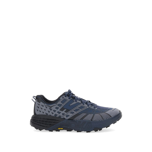 Blue Panelled Sneakers With Textured Finish Blue/grey Polyurethane: 100. Trainers