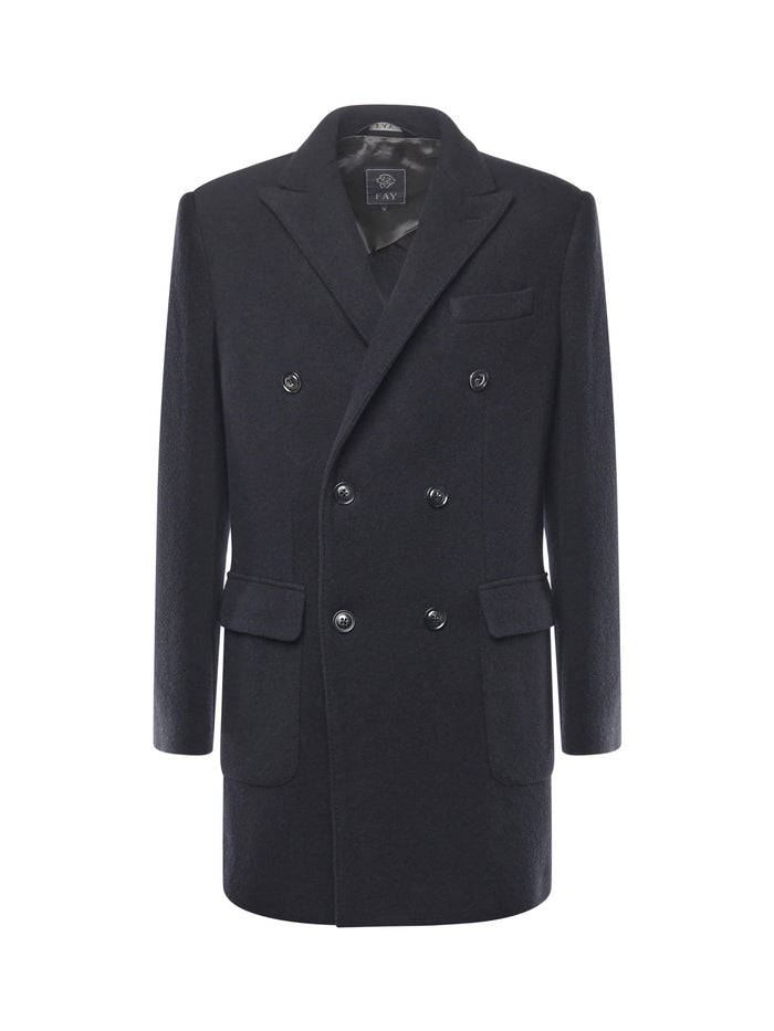 Fay Coats Blue Wool