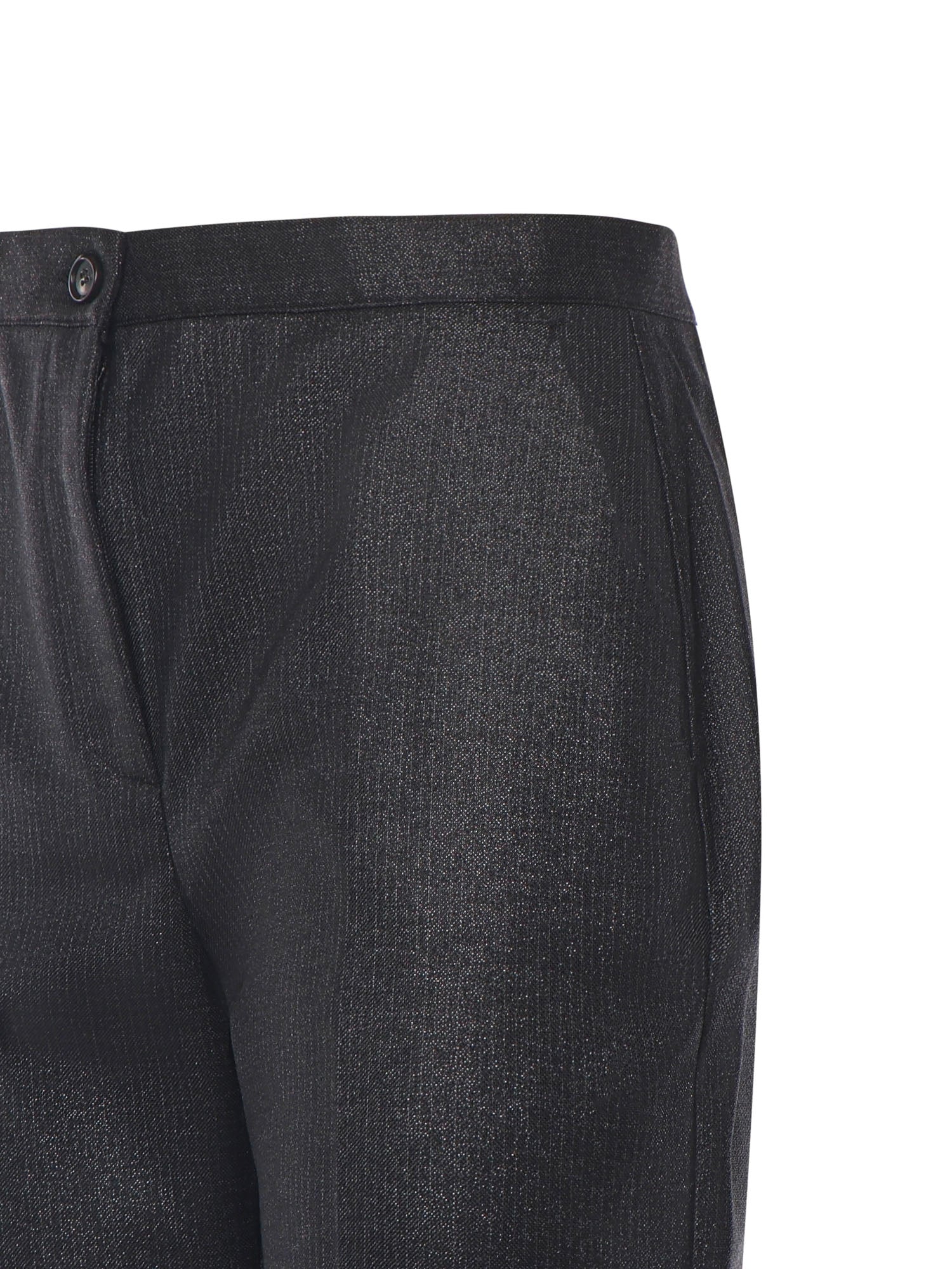 Pinko RTW Black Metallic Wool Nylon