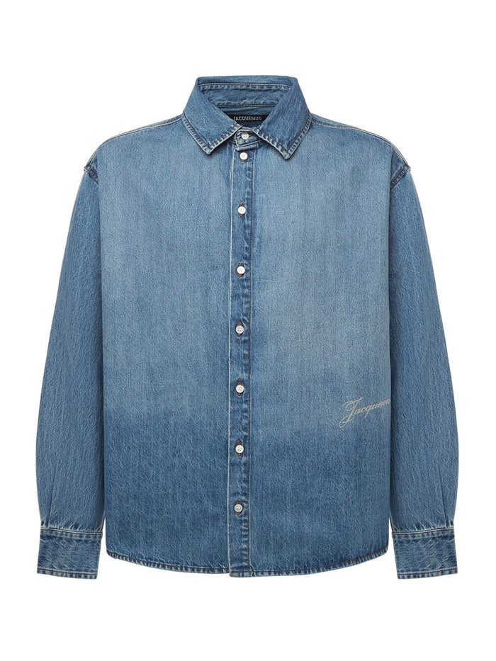 Jacquemus Shirts Blue/tabac Cotton