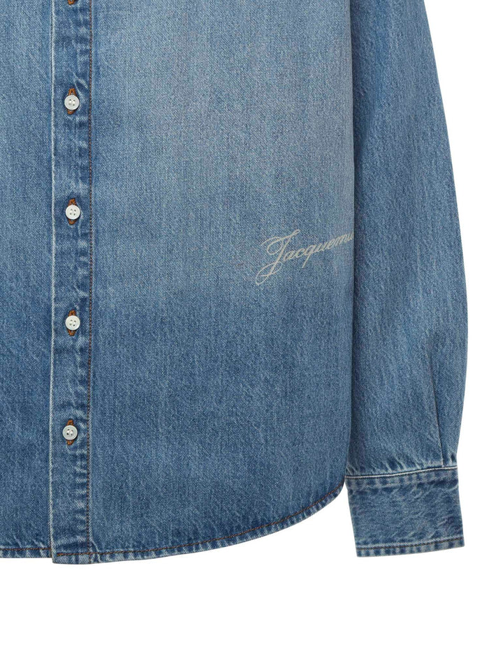 Jacquemus Shirts Blue/tabac Cotton