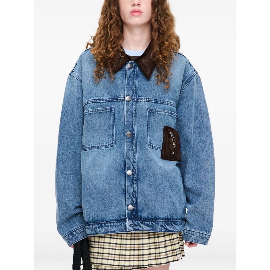 Mens Jacket Blue-Brown Blue/brown Cotton