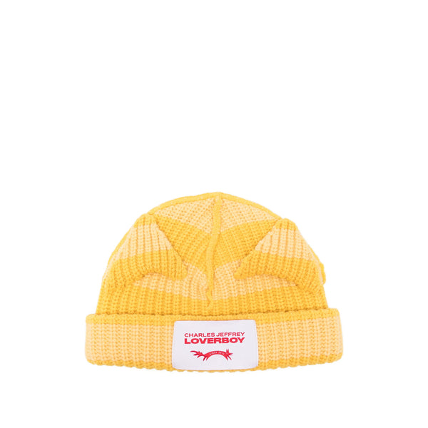 Hat With Logo Patch Yellow Nylon