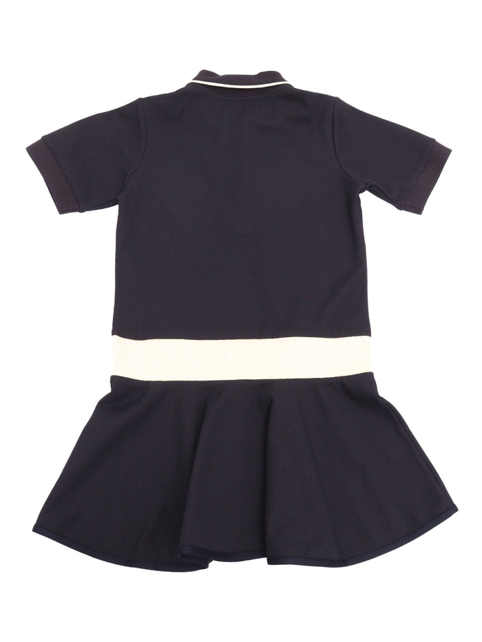 DRESS Blue Cotton Polyamide Elastane