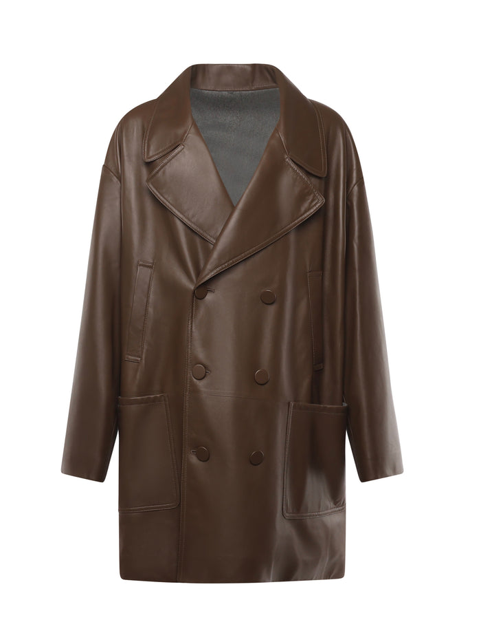Fendi Coats Beige Lambskin