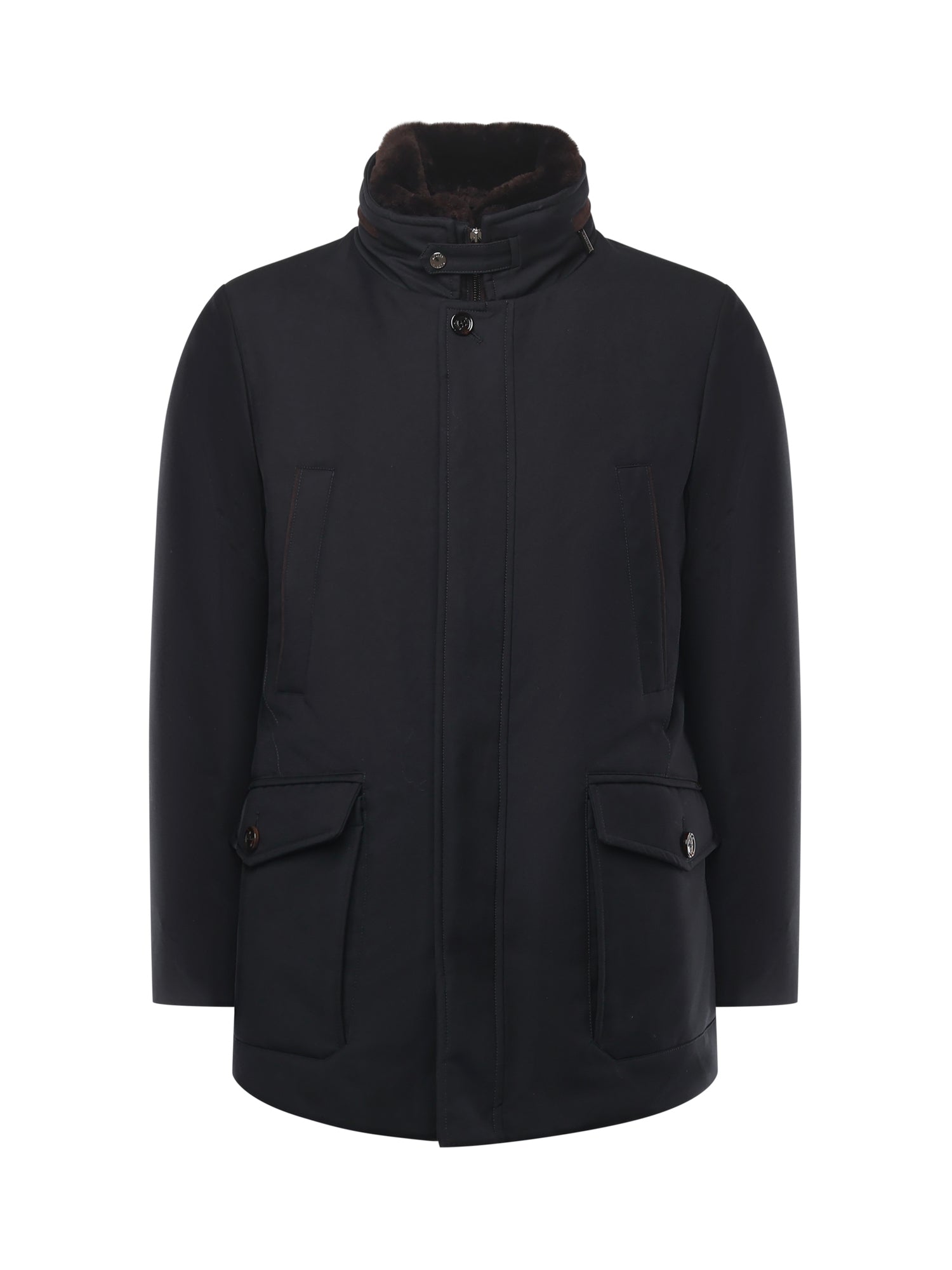 Moorer Coats Blue Polyester