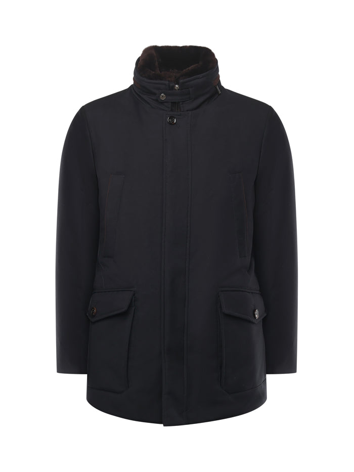 Moorer Coats Blue Polyester