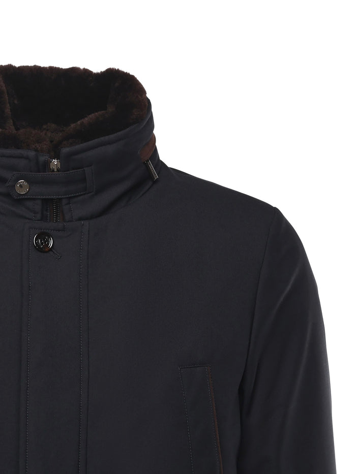 Moorer Coats Blue Polyester
