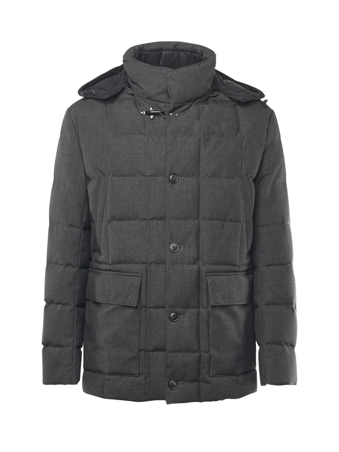 Fay Coats Gray Polyester