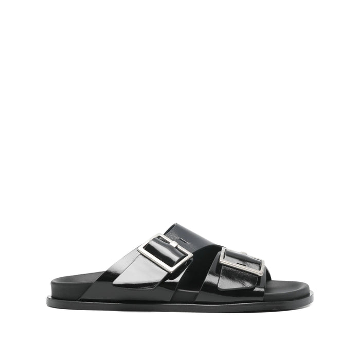 Shoes Alohas Black Lining Calf Leather: 100