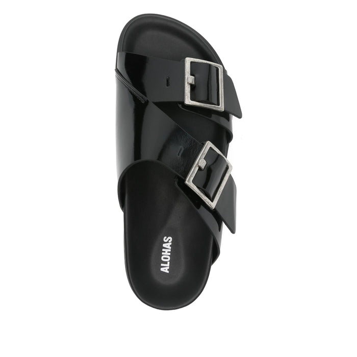 Shoes Alohas Black Lining Calf Leather: 100