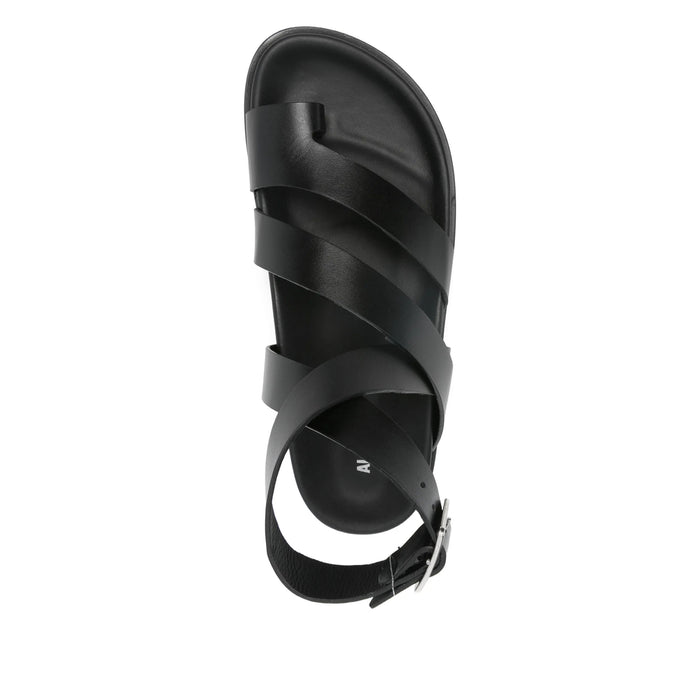 Shoes Alohas Black Calf Leather: 100