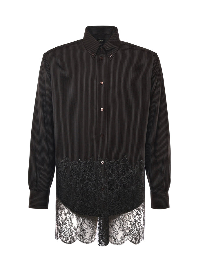 Fendi Shirts Black Virgin Wool
