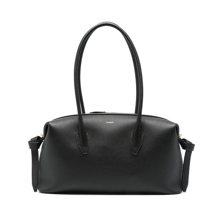 Black Calf Leather Tote Bag Leather: 100. Shoulder