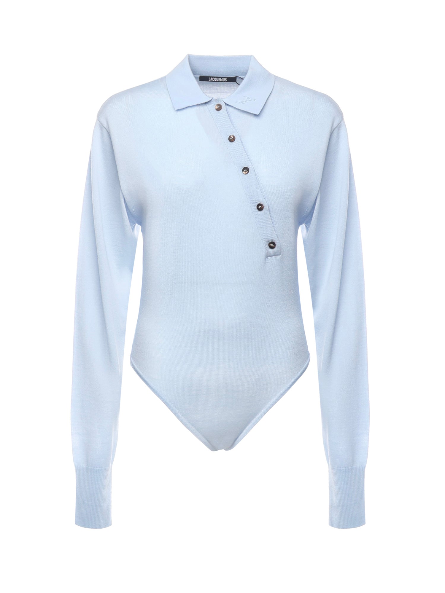 Jacquemus Top Blue Merino Wool Polyamide