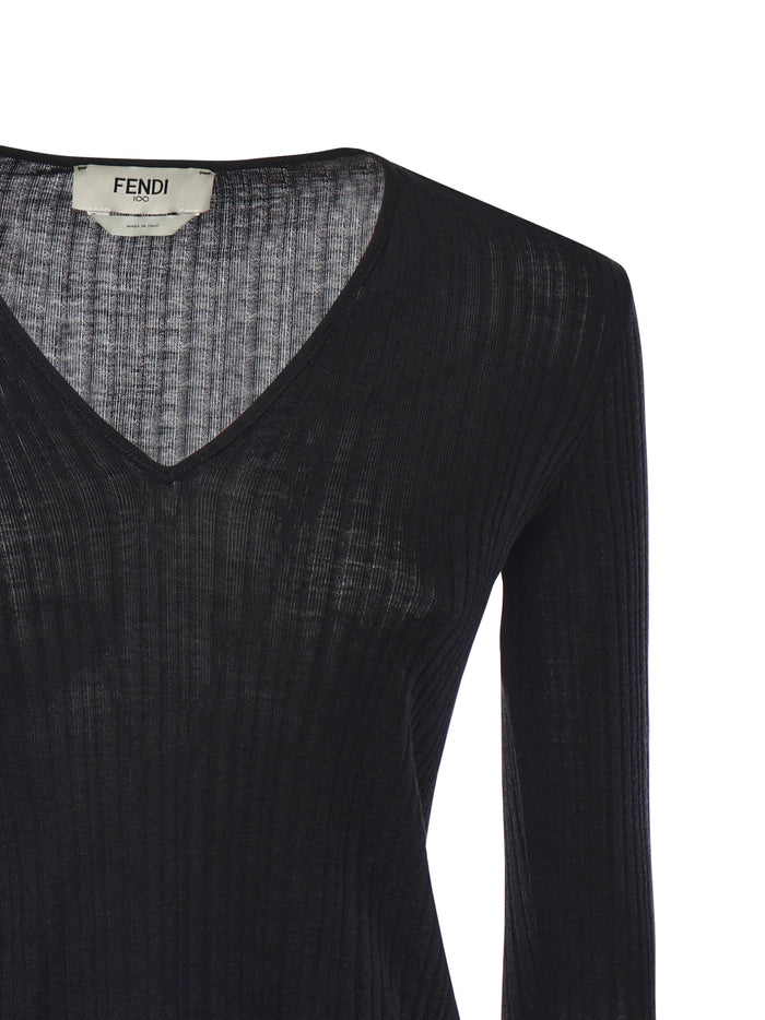 Fendi Sweaters Black Virgin Wool