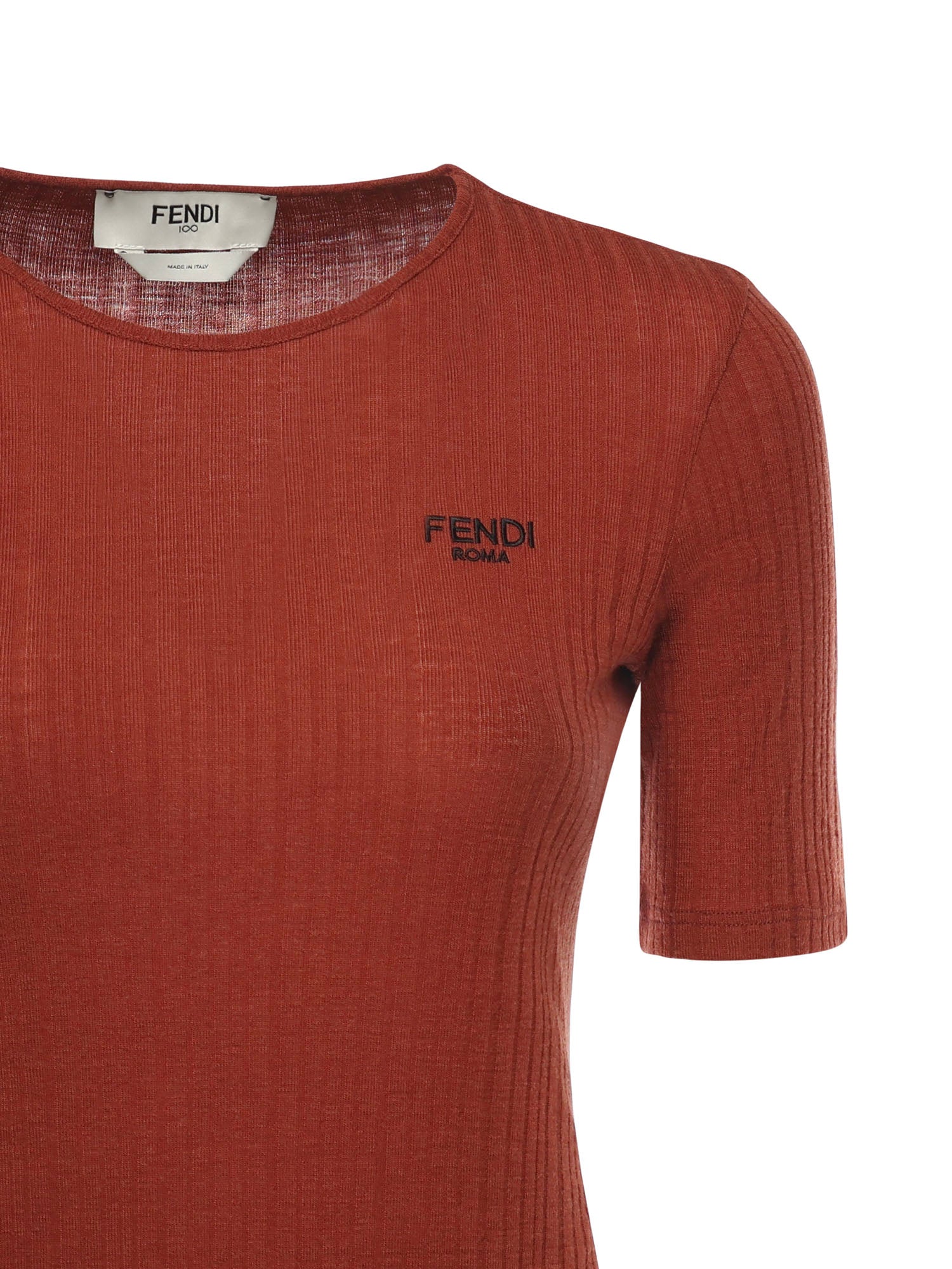 Fendi Sweaters Rust Polyester