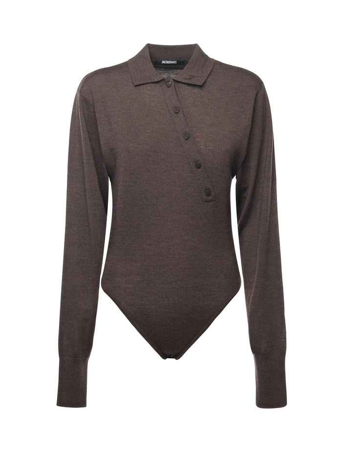 Jacquemus Top Dark Brown Merino Wool