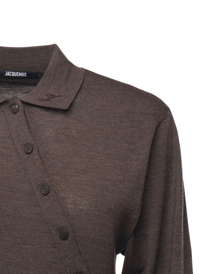 Jacquemus Top Dark Brown Merino Wool