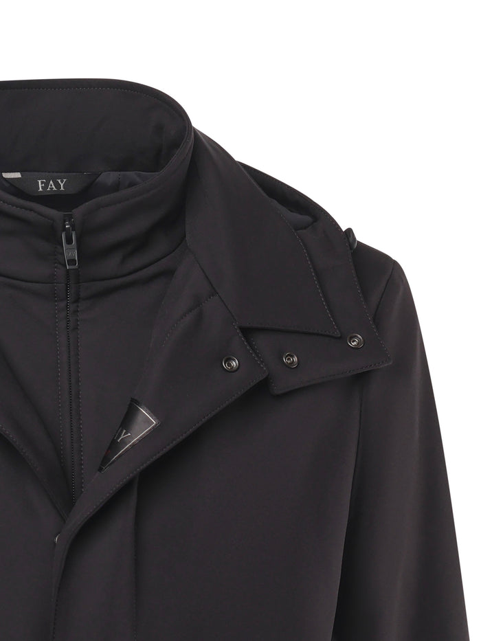 Fay Coats Black Polyamide