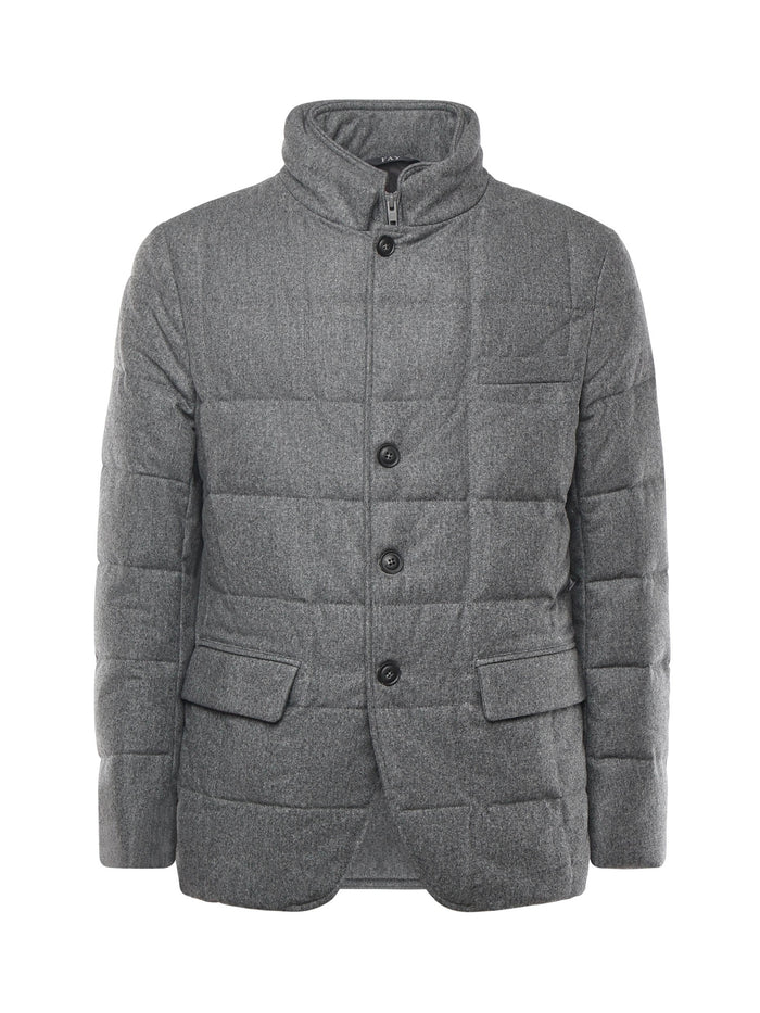 Fay Coats Gray Virgin Wool