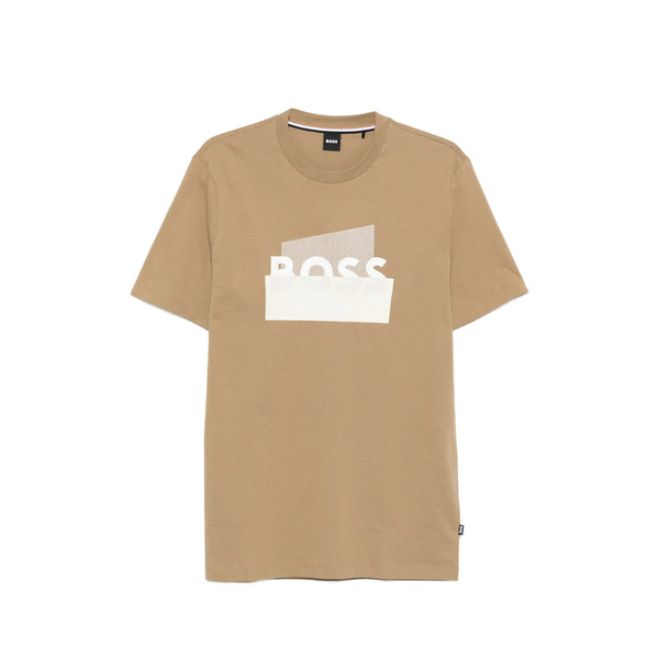 T-Shirt With Logo Detail Neutrals Cotton: 100. T-shirts