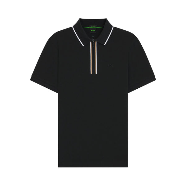 Black Zip Fastening Sweater Cotton: 92. Polo Shirts