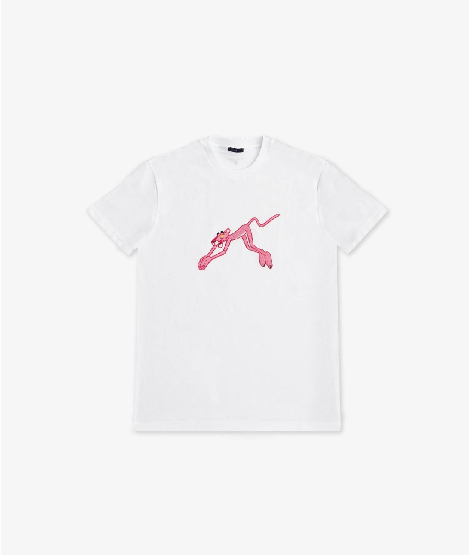 T-Shirt Pink Panther White Round Neck
