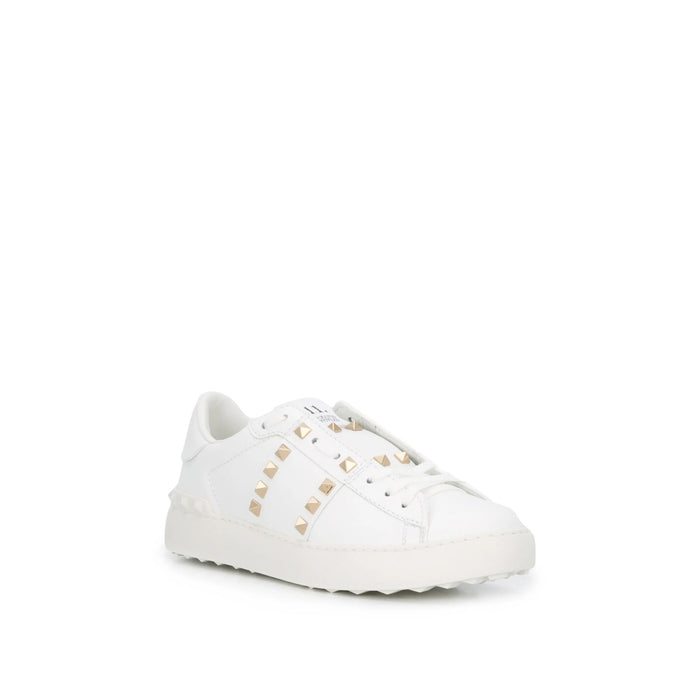 Garavani Rockstud Untitled Sneakers White Leather