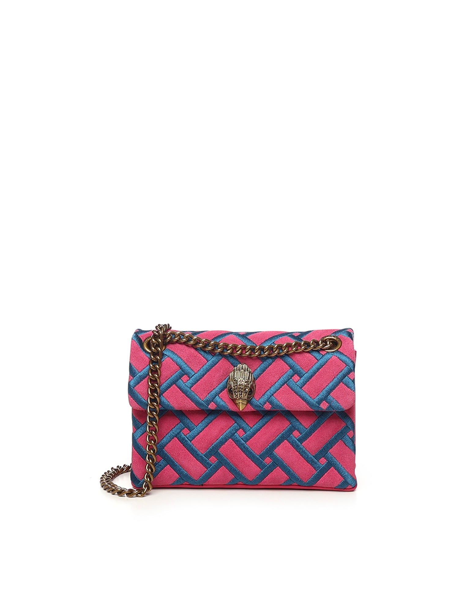 Kurt Geiger Bags Pink/light Blue Suede/leather
