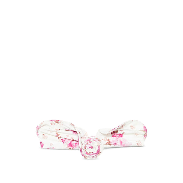 Floral Print Bandeau Beachwear Neutrals/pink Polyamide: 86. Bikinis