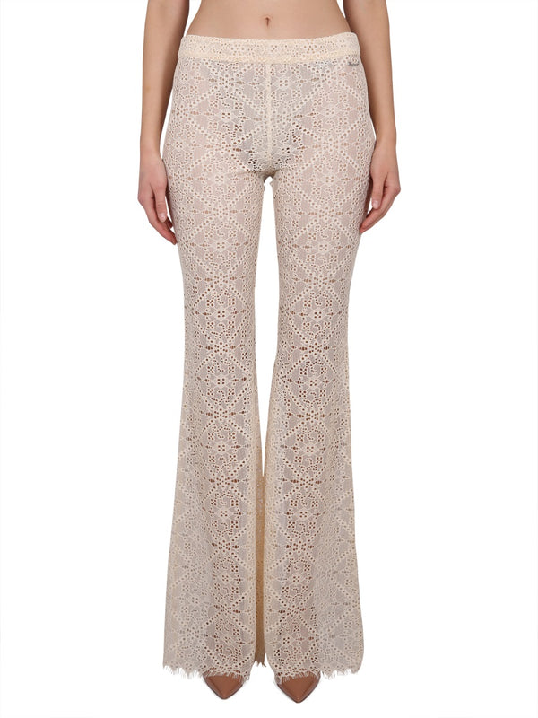 Pants With Embroidery Powder Polyester Trousers