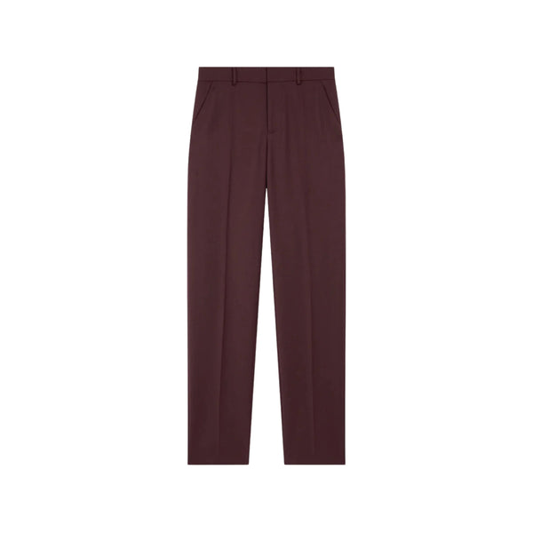 Straight Trousers Lenora Red Wool-Blend Polyester