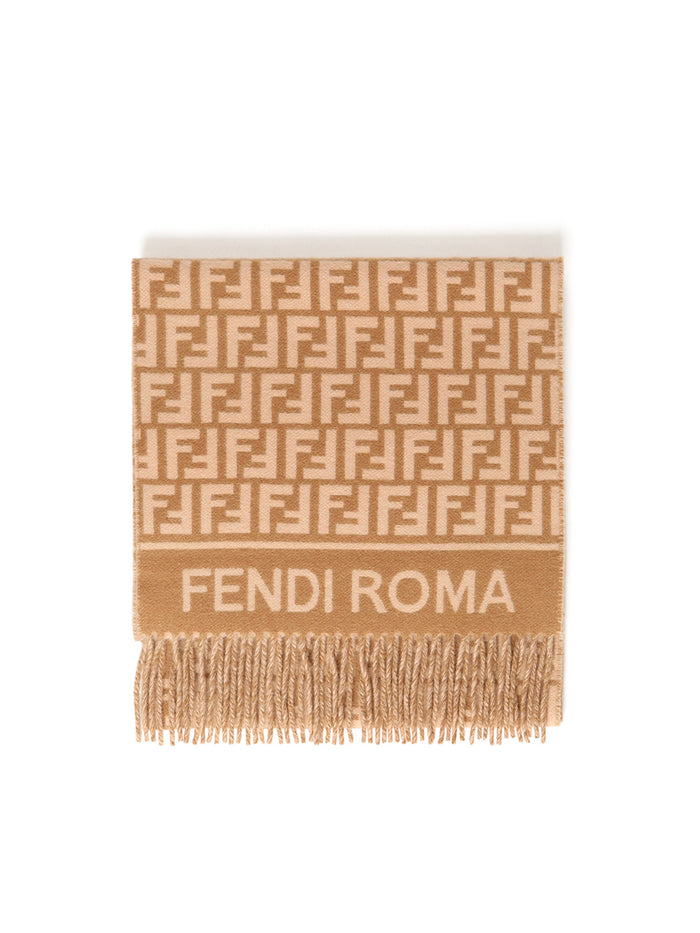 Fendi Scarfs Brown Wool