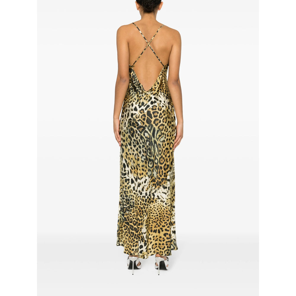 Dress Roberto Cavalli Brown Silk: 100