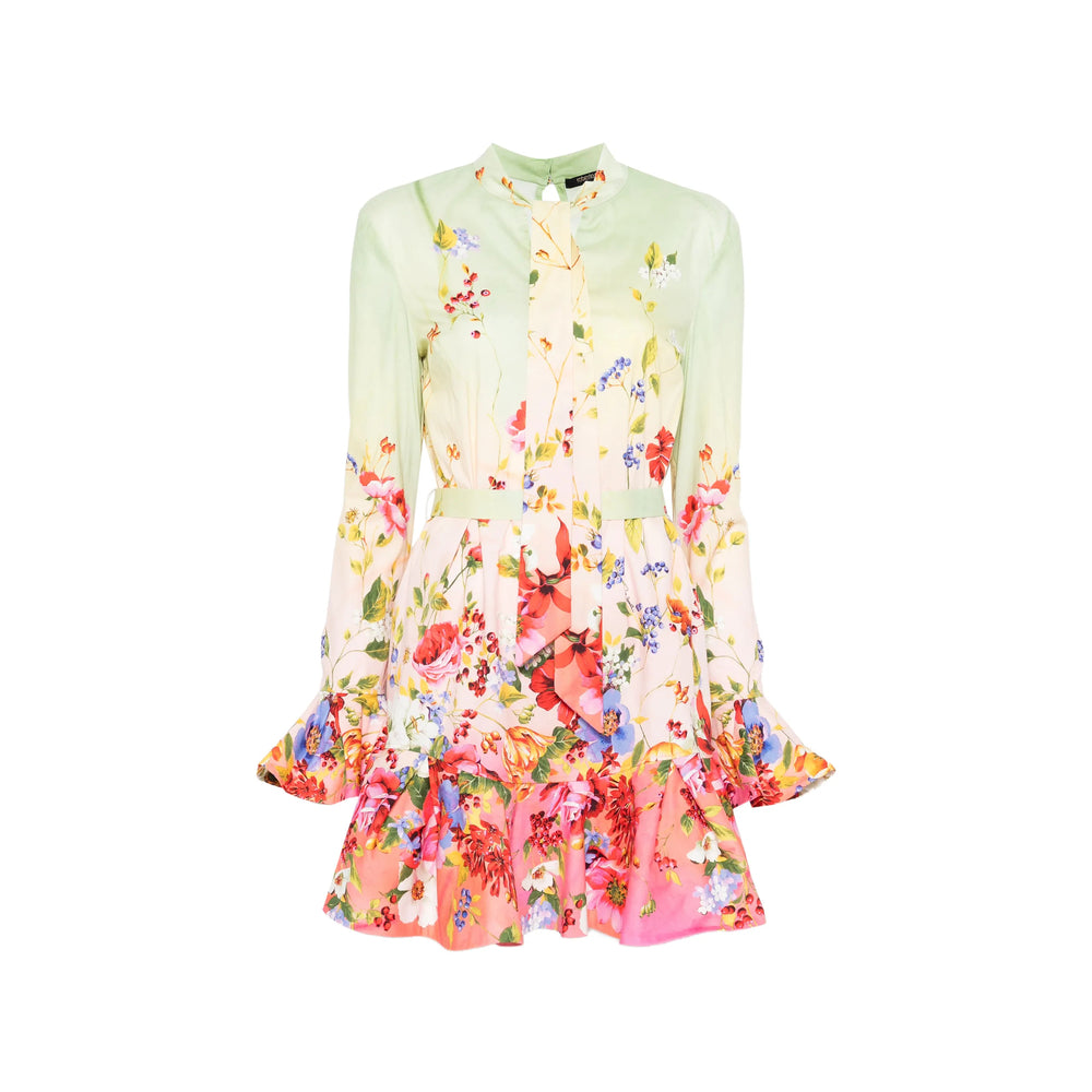 Dress Roberto Cavalli Pink/green Cotton: 97