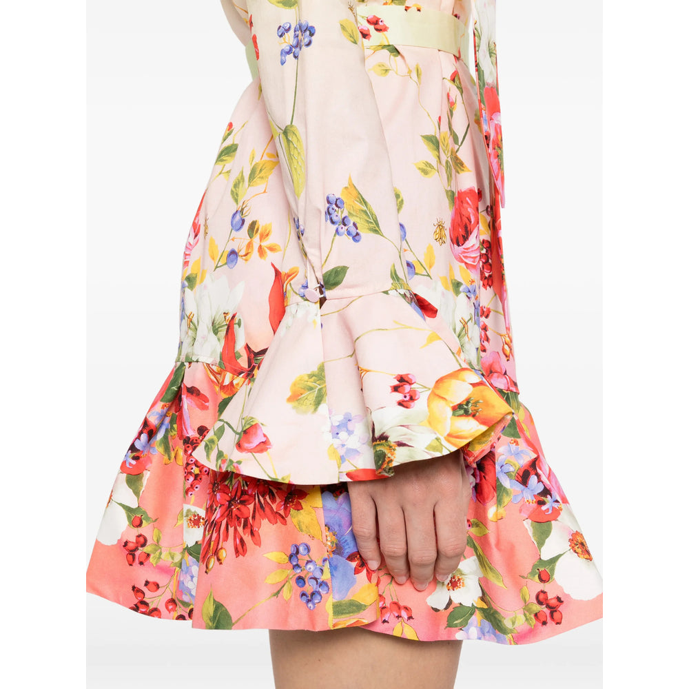 Dress Roberto Cavalli Pink/green Cotton: 97