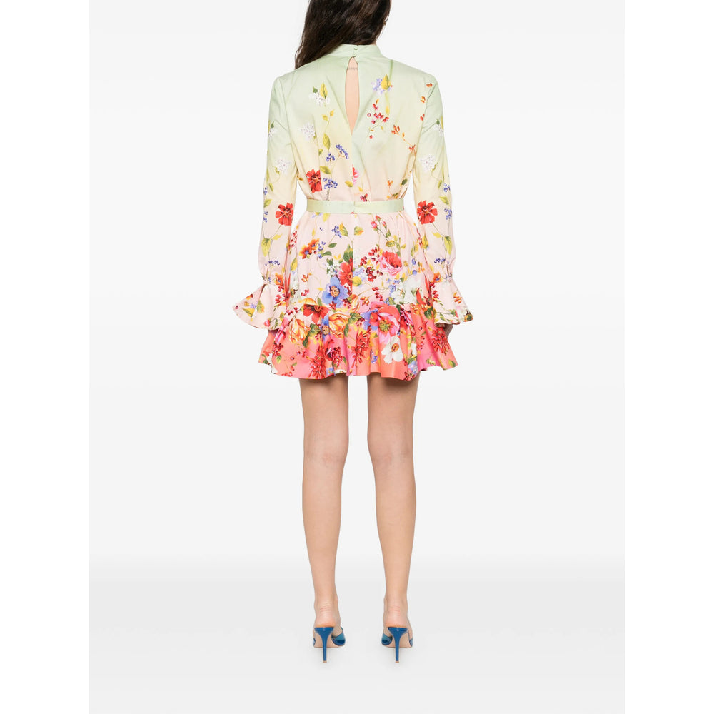 Dress Roberto Cavalli Pink/green Cotton: 97