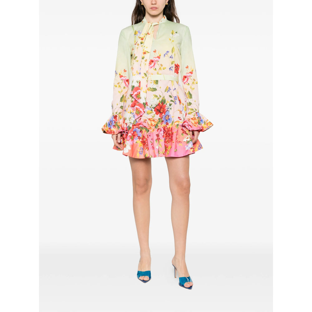 Dress Roberto Cavalli Pink/green Cotton: 97