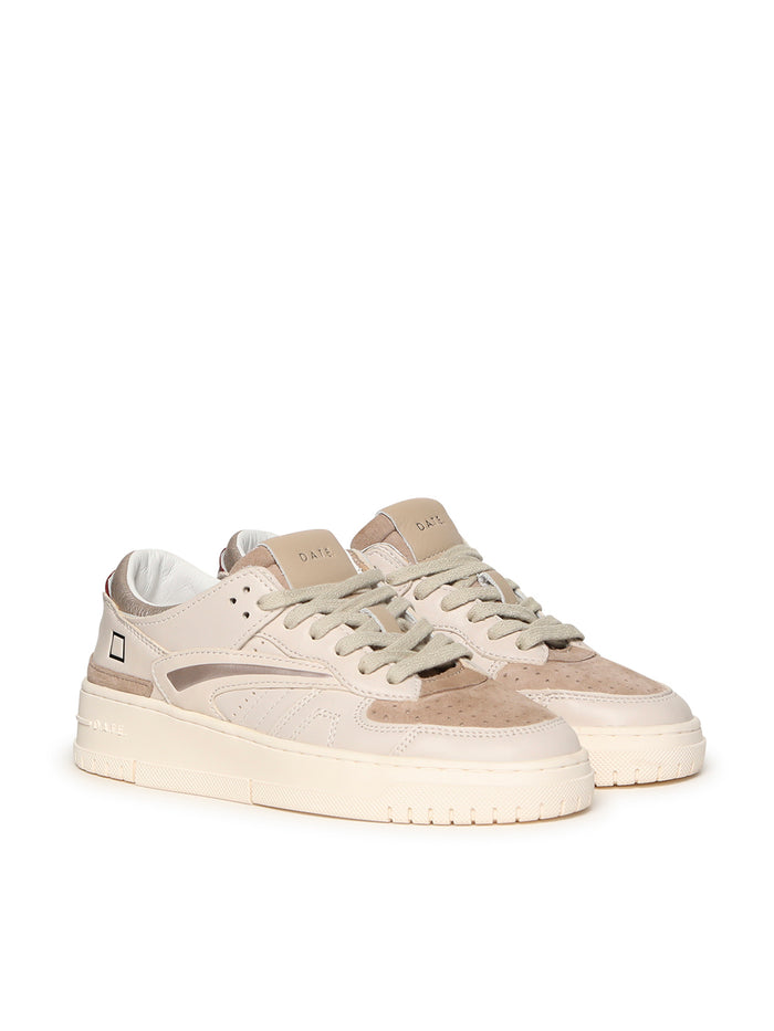 D.a.t.e. Sneakers White Laminated Leather